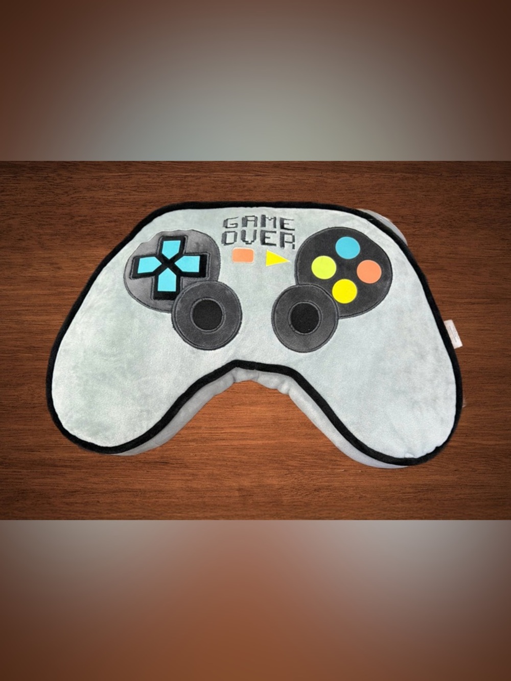 YOUR/ZONE PLUSH GAMING CONTROLLER.GLOWS IN THE DARK. “GAME OVER” STUFFED TOY.